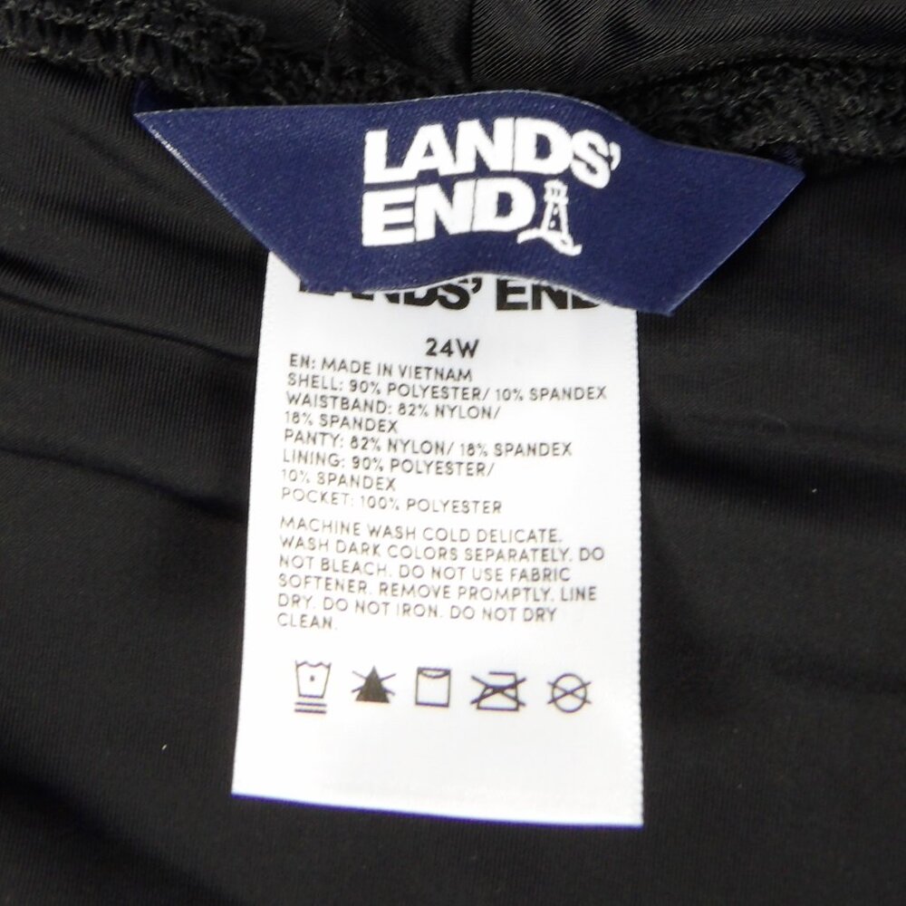 Lands’ End 24W Plus Women's Swim Shorts w/ Pockets Longer Length Good Coverage - Picture 3 of 3